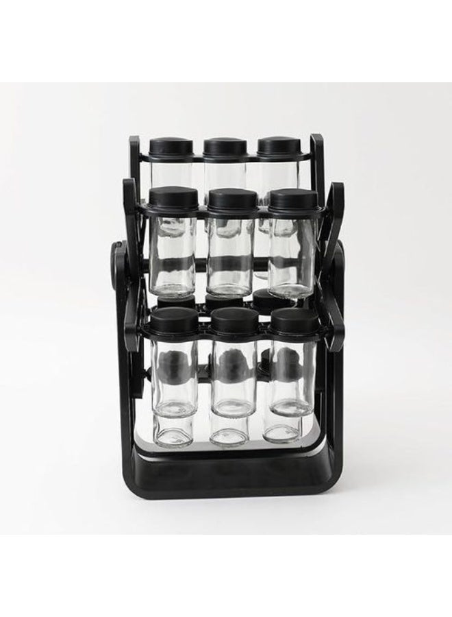 Kitchen spice rack organizer, 360-degree rotating spice rack with 18 jars, multi-functional kitchen spice rack - Image 3